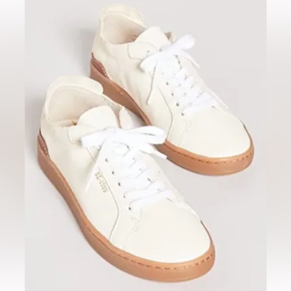 Sam Edelman Women's Jayme genuine leather Sneaker ivory Style H7219L3 size 9